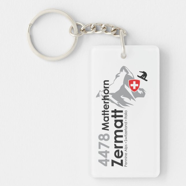 Winter Zermatt keychain (Front)