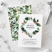 Winterberry and Holly Greenery Bridal Shower