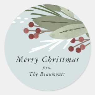 Winterberry Christmas Sticker