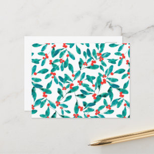 Winterberry (Festive) Holiday Postcard