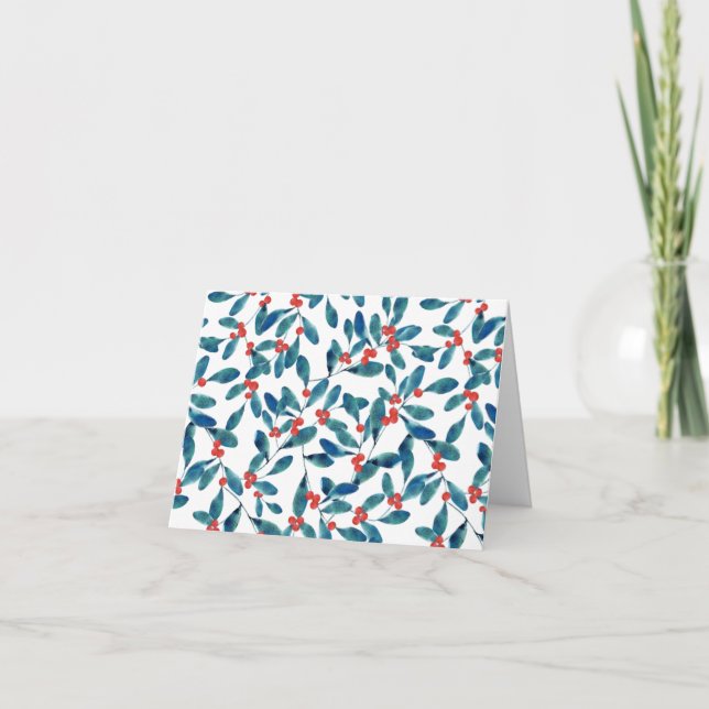 Winterberry (Frost) Happy Holidays Card (Front)