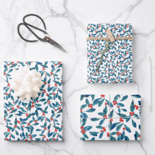 Winterberry (Frost) Wrapping Paper Sheet
