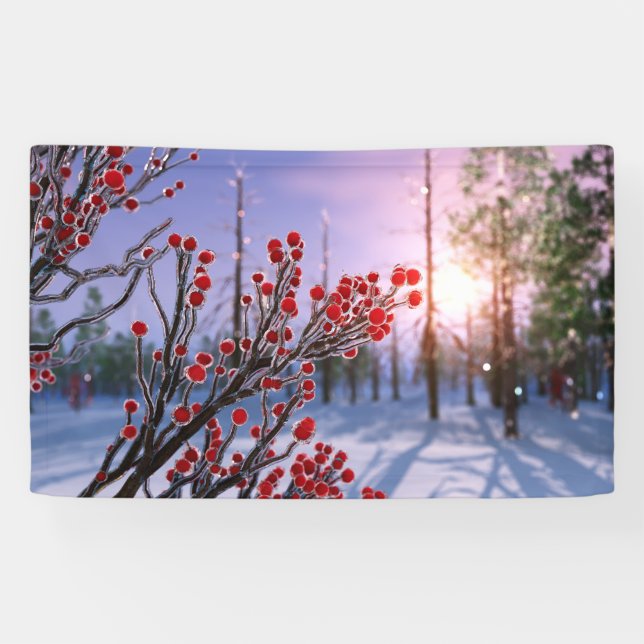 Winterberry in Ice Banner (Horizontal)