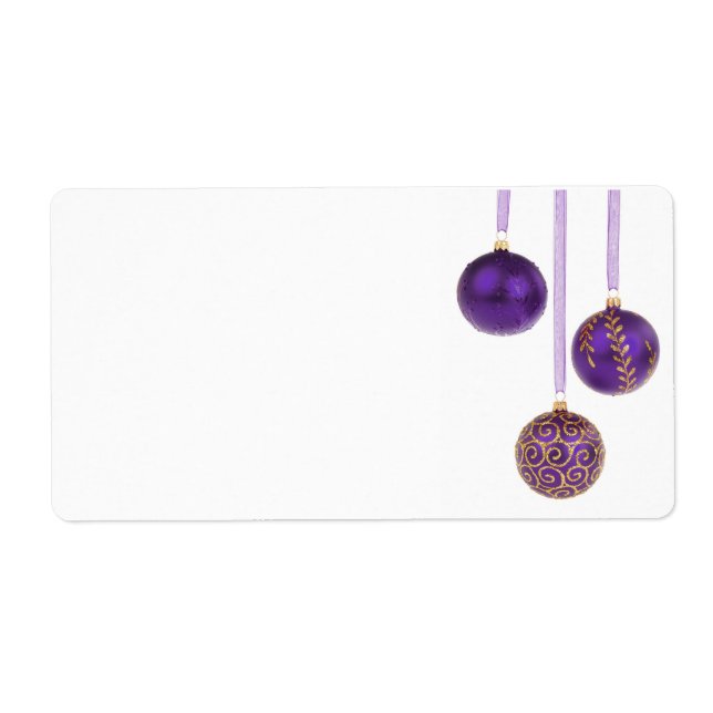 Winterberry Purple Christmas Ornaments (Front)