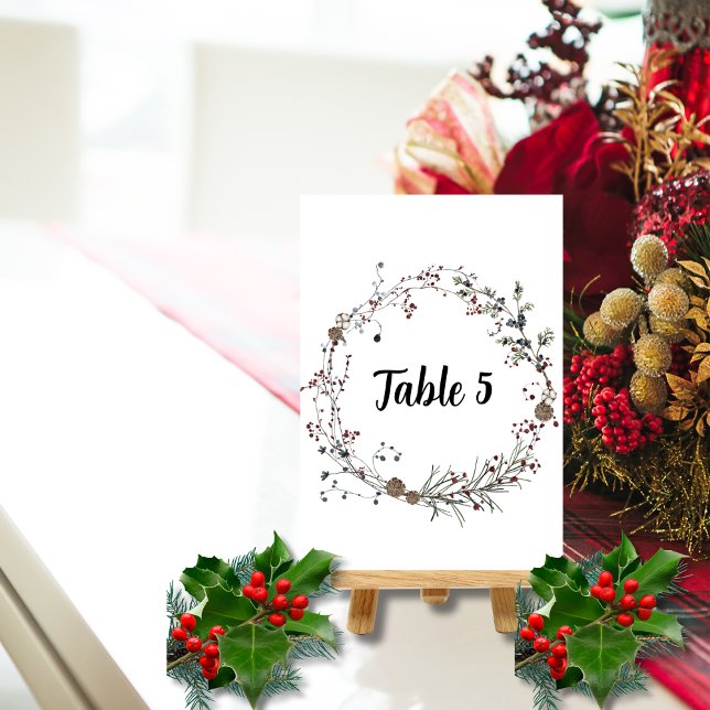 Winterberry Rustic Boho Seating Chart Table Number (Creator Uploaded)