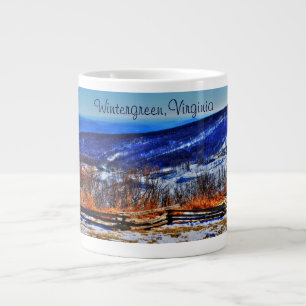 Wintergreen Virginia Mountain Ski Resort in Winter Large Coffee Mug