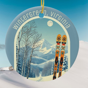 Wintergreen Virginia ski souvenir Ceramic Tree Decoration
