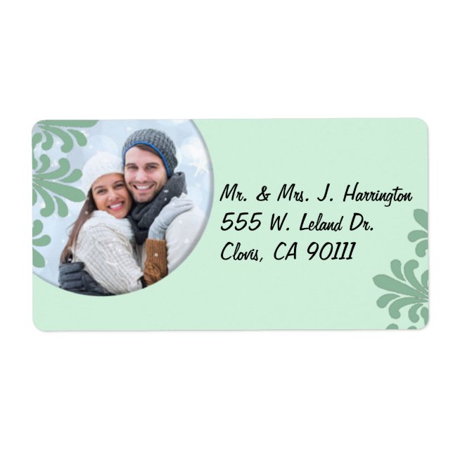 Wintergreen Wreath Photo Labels (Front)