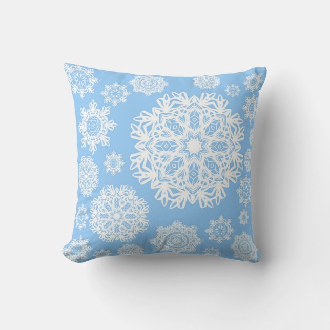 Winterland Blue Pillow (Front)