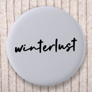 Winterlust   Winter Modern Minimalist Christmas 6 Cm Round Badge