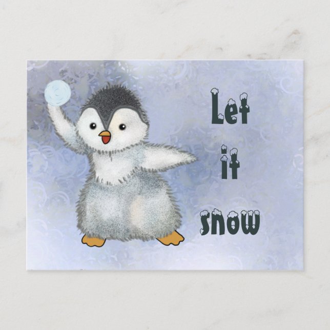 Winterpinguin Postcard (Front)