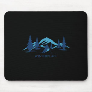 Winterplace West Virginia Ski Resort Skiing Skier Mouse Mat