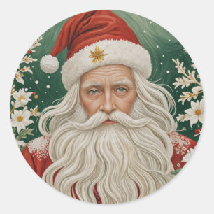 Winter's Blooming Blessing Classic Round Sticker