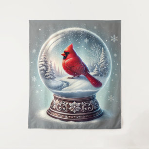 Winter's Cardinal Keepsake Tapestry