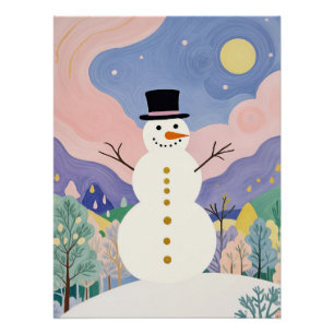Winter's Cheerful Watcher Poster