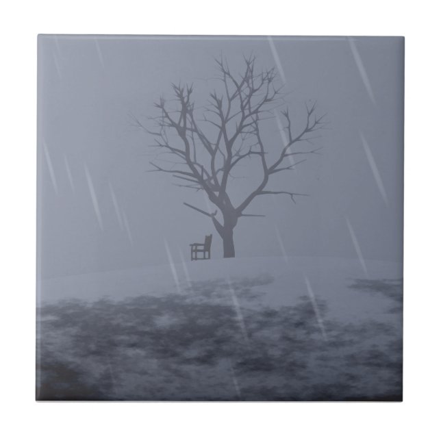 Winter's Chill Decorative Tile (Front)