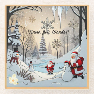 "Winter's Cosy Corner" Glass Coaster