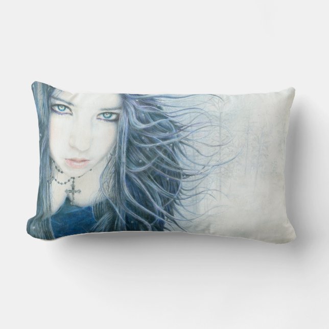 Winter's Cross Throw Pillow (Front)