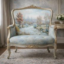 Winter's Dawn - Pastel Autumn River Decoupage