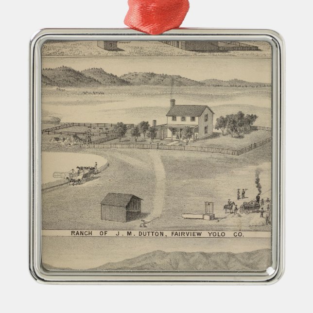 Winters Dutton ranch Metal Tree Decoration (Front)