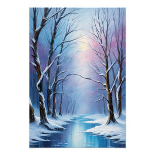 Winter's Elegance, Snowy Forest  Photo Print