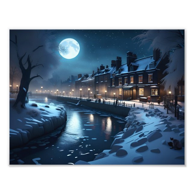 Winters Evening by the River. Photo Print (Front)