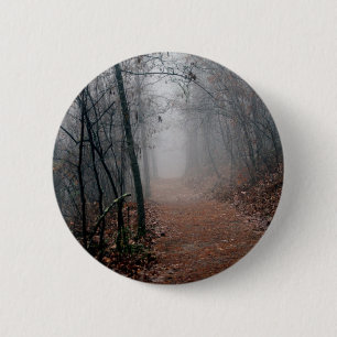 Winters Fog - No End in Sight on the Trail Gifts 6 Cm Round Badge
