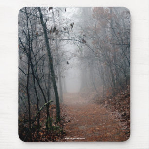 Winters Fog - No End in Sight on the Trail Gifts Mouse Mat