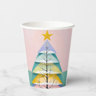 Winter's Pastel Glow Paper Cups