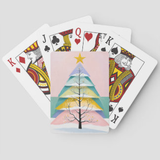 Winter's Pastel Glow Playing Cards