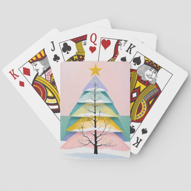 Winter's Pastel Glow Playing Cards (Back)