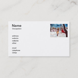 Winters Serenity Cardinal Business Cards