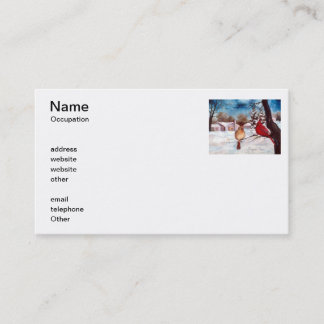 Winters Serenity Cardinal Business Cards