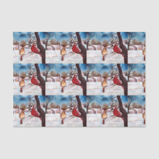 Winter's Serenity Cardinal Tissue Paper