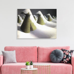 Winter's Silent Walk,January by Grant Wood Canvas Print