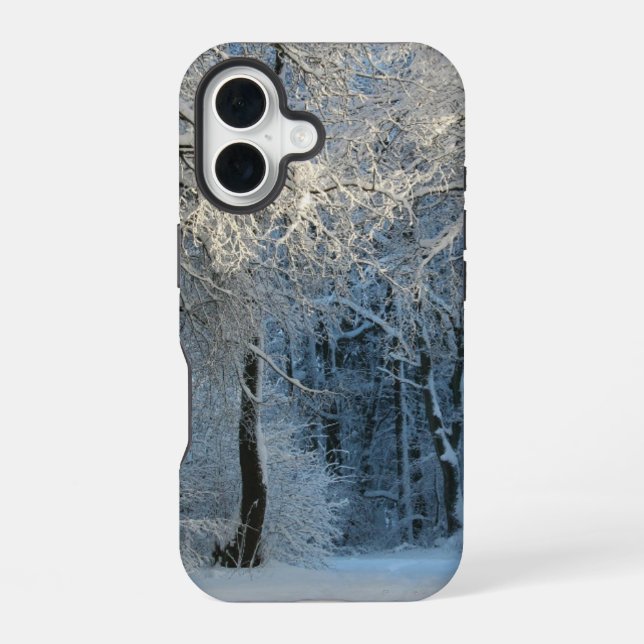 Winter's Snow iPhone 16 Case (Back)