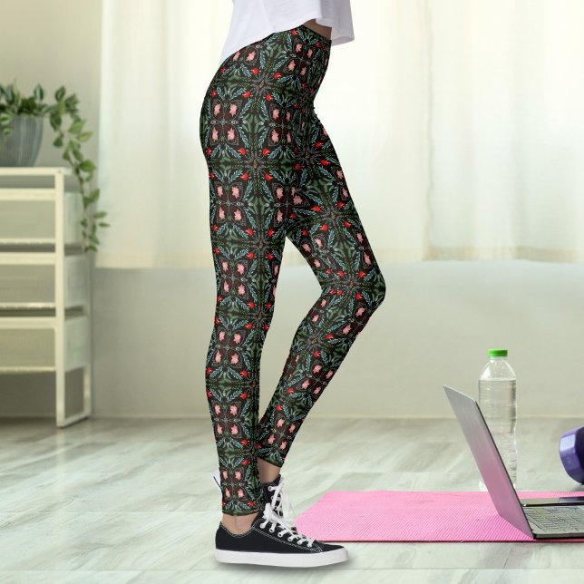 Winters Snowflakes, Poinsettias, Cardinals  Leggings (Creator Uploaded)