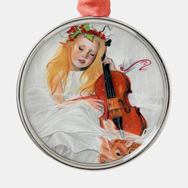 Winter's Song Elven Princess Ornament (Front)