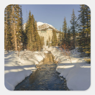 Winter's Touch at Lake Louise Square Sticker