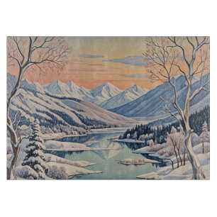 Winter's Tranquility Cutting Board