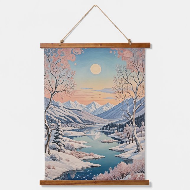 Winter's Tranquility Hanging Tapestry (Front)