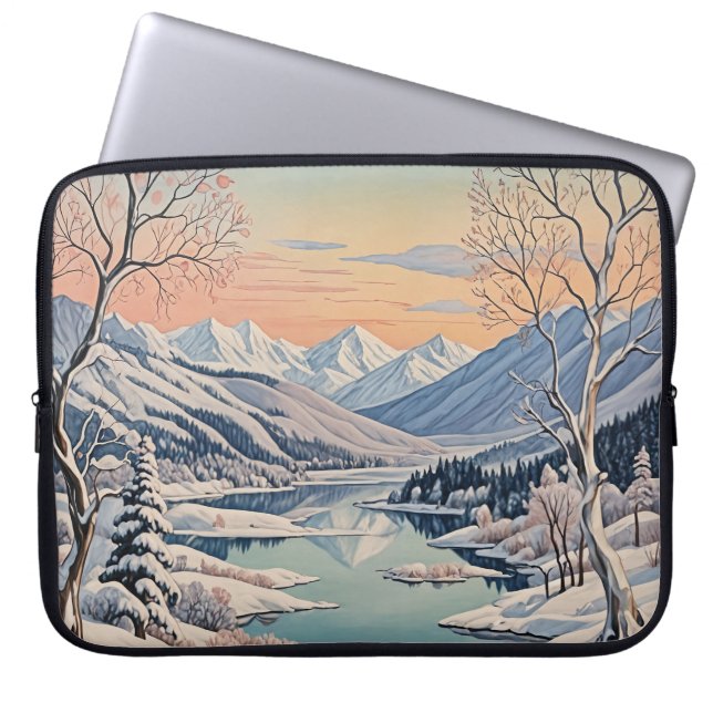 Winter's Tranquility Laptop Sleeve (Front)