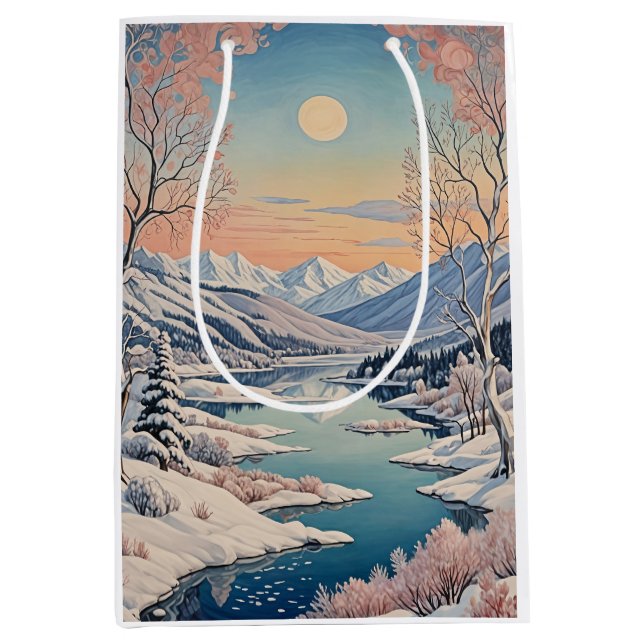 Winter's Tranquility Medium Gift Bag (Front)