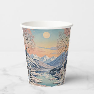 Winter's Tranquility Paper Cups