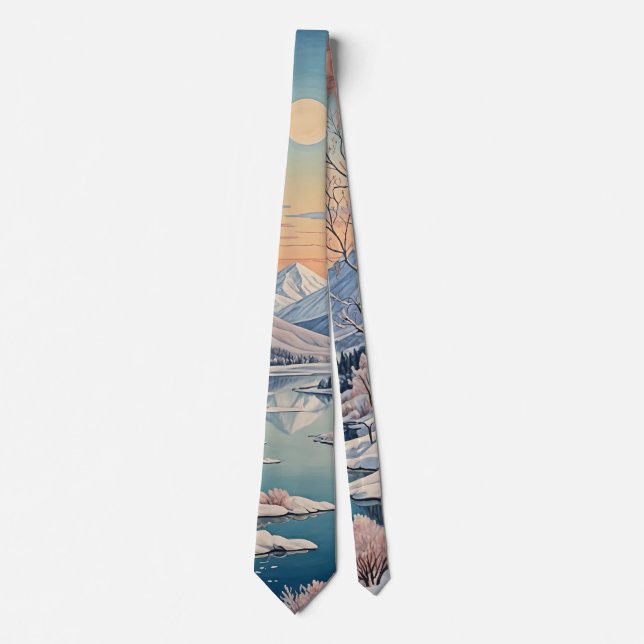 Winter's Tranquility Tie (Front)