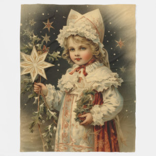 Winter's Whisper Vintage Christmas Blanket 