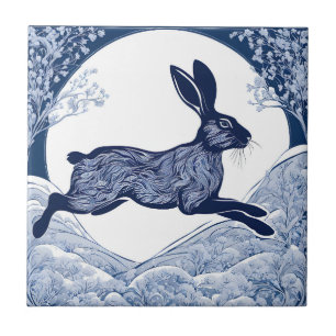 Winter's Whispers of Magical Hare Tile