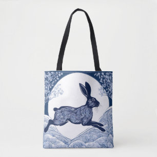 Winter's Whispers of Magical Hare Tote Bag