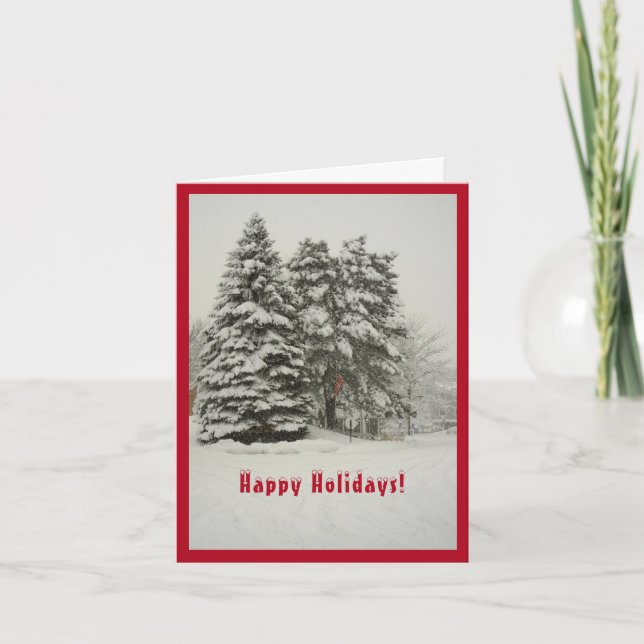 Winter's Wonderland of snow Card (Front)