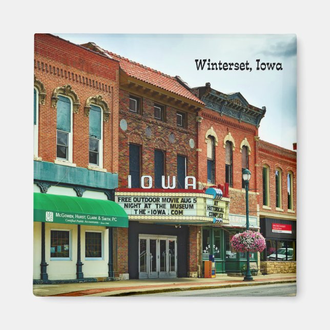 Winterset, Iowa, Town Square Magnet (Front)
